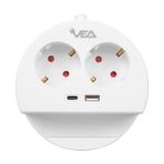 VE- G1102C 2'li USB+ Type-C Girişli Anahtarlı 1.5 Metre Grup Priz