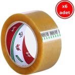 Ve-Ge Bufalo Koli Bandı, 6 Adet, 45 mm x 40M, Şeffaf, Su Bazlı Tutkal - 45 mm x 40 m