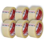Ve-Ge Koli Bandı 6 Adet 45X100 Şeffaf (ASLAN) En 45mm, Uzunluk Net 100 metre, Basınca ve gerilime dayanıklıdır, 6'lı Paket