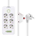 Vea VA-21564 6'lı 4 Usb'li 1.5 Metre Akım Korumalı Priz Beyaz 323089