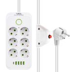 Vea Va-21564 6'lı 4 Usb'li 1.5 Metre Akım Korumalı Priz Beyaz