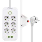 Vea VA-21564 6'lı 4 Usb'li 1.5 mt Akım Korumalı Priz Beyaz