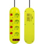 Vea VE-E40USB 4'lü 2 Usb'li 1.5 Metre Ayrı Anahtarlı Grup Priz - Sarı