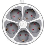 VEA VE-G605Y 5'li Grup Kablolu 1.5 Metre Anahtarlı Golyat Fiş 3680 Watt 16 Amper Priz Çocuk Korumalı