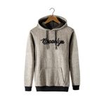 VEAVEN Erkek Bej Kapüşonlu Kanguru Cepli Sweatshirt