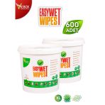 Vebox Easy Wet Wipes Kova Islak Mendil - Yuzey Temizleme Havlusu Beyaz Sabun Kokulu Eko 2'Li 600 Yaprak