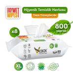 Vebox Easy Wet Wipes Yuzey Temizleme Havlusu 8X100 800 Yaprak