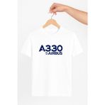 Vecihi Geliyor A330 Airbus Baskılı Tshirt Pilot - Havacı - Uçak Tutkunu Hediye - Beyaz