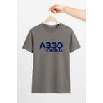 Vecihi Geliyor A330 Airbus Baskılı Tshirt Pilot - Havacı - Uçak Tutkunu Hediye - Füme