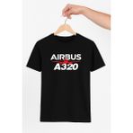 Vecihi Geliyor Airbus A320 Uçağı Tshirt Pilot - Havacı - Uçak Tutkunu Hediye - Siyah - 2XL