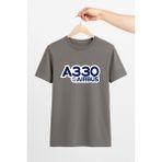 Vecihi Geliyor Airbus A330 Unisex Tshirt Pilot - Havacı - Uçak Tutkunu Hediye - Füme