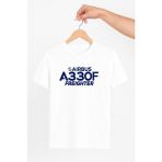 Vecihi Geliyor Airbus A330F Unisex Tshirt Pilot - Havacı - Uçak Tutkunu Hediye - Beyaz - M