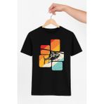 Vecihi Geliyor Parçalı Renkler Helikopter Unisex Tshirt Pilot - Havacı - Uçak Tutkunu - Siyah - 2XL