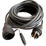 vectrol Evden Elektrikli Araba Şarj Uzatma Kablosu - Topraklı %100 Bakır 3 x 2.5 mm - Siyah - 20 METRE