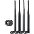 Vecys 4PCS Dual Band WiFi Anten 2.4GHz 5.8GHz Anten Harici RP-SMA Erkek Anten 6dBi 19cm/7in Kablosuz Router Mobile Hotspot WiFi Kablosuz DVR Kaydedici Kablosuz LAN için
