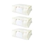 Vedsey 3'lü Set 70x50x25 Cm Krem Hurç Pencereli Krem