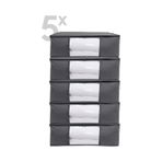 Vedsey 5' Li 50x70x25 Set Antrasit Pencereli Baza Altı Organizer Hurç Antrasit