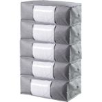 Vedsey 5' Li 50X70X25 Set Gri Pencereli Baza Altı Düzenleyici Hurç - Açık Gri - 70 x 50