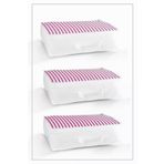 Vedsey Home Organizer 3'lü Set 53x44x20cm Baza Altı&dolap Içi Organizer Yorgan&yastık Düzenleyici Hurç Pembe Çizgili
