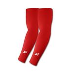 Vee veekolluk Unisex Kırmızı Lycra Lüks Basketbol Voleybol Kolluğu 1 Çift,Kırmızı Küçük Boy