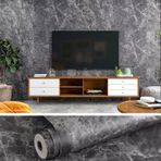 VEELIKE Kalın Siyah Mermer Kendinden Yapışkanlı Duvar Kağıdı Oturma Odası Banyo için 40 cm x 300 cm Mutfak Temas Kağıt Tezgahı Dolap Yapışkan Arka Plastik Tezgah Vinil Rulo Su Geçirmez Kolay Kullanım
