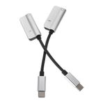 Veemoon 1 Takım 2 Adet Adaptör bebek saç atkıları el sanatları için cam gözler USB ses kablosu kırıntı kazıyıcı type-c şarj kablosu type-c kulaklık dönüştürücü 2' 1 arada Ses Hattı tpe