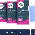 Veet Ağda Bandı Bacak & Vücut Bölgesi- Hassas Ciltler 120 Adet Mega Fırsat Paketi
