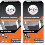 Veet Men Özel Bölgeler İçin Krem & Balsam Tüy Dökücü Krem Seti 100 + 50 ml (2 paketi)