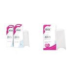 Veet Pure Hipoalerjenik Yüz Ağda Bandı (2 x 20 Adet) & Veet Pure Ağda Bandı Hassas Ciltler için Bacak ve Vücut Bölgesi 40'lı
