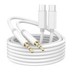 Veetone 2'li Paket USB C - 3,5 mm Ses Aux Jak Kablosu, 3.3ft USB Tip C - 3.5mm Kulaklık Stereo Kordon Araba iPhone 16/16 Plus/16 Pro/16 Pro Max/15/15 Artı/15 Pro/15 Pro Max, iPad Pro/Hava/Mini için Uyumlu