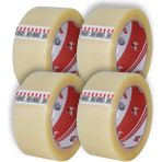 Vega Koli Bandı 4 Adet 45X100 Şeffaf (Bufalo) En 45MM, Uzunluk Net 100 Metre, Basınca ve Gerilime Dayanıklıdır, 4'lü Paket