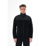 VEGA PORT Erkek Siyah Tam Fermuarlı Su Geçirmez SoftShell Garnili Polar Ceket