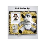 vegahediye v vega Özür Hediye Seti ( Eşeklik Ettim Özür Dilerim Baskılı Peluş Eşek & Çerçeve & Beyaz Melek Mini Kar Kü