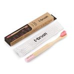 Vegan Bambu Çocuk Diş Fırçası - Yumuşak - Mavi -Plastik İçermez (Pembe)
