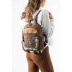 Vegan Deri Sırt Çantası Amazing Ventis 30*27 Cm Retro Vegan Deri İster Elde Sırt Sırtta Fonksiyonel
