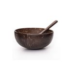 VeganEco Orijinal Hindistan Cevizi Kase Ve Hindistan Cevizi Tahta Kaşık Seti- Coconat Bowl