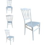 Vegas Plastik Sandalye Vegas Mutfak Balkon Teras Düğün Sandalyesi - Beyaz - 4 lü set