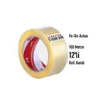 Vege Vege Koli Bandı 45x100 Şeffaf (ASLAN) 12 Adet