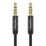 Veggieg 1 mt 3.5 mm Jack TRRS Hi-Fi Örgülü AUX Mikrofon ve Ses Kablosu