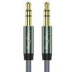 Veggieg 1 mt 3.5 mm Jack TRS Hi-Fi Örgülü AUX Ses Kablosu