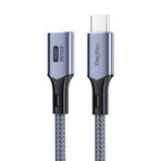 Veggieg 1 mt E-Mark 240W 40 GBPS Thunderbolt 4 8K 60 Hz Type-C USB 4.0 Uzatma Kablosu