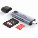 Veggieg 2.0 USB Type-C ve SD-Microsd TF Kart Okuyucu