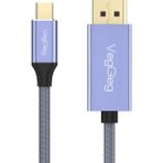 Veggieg 2 mt 8K 60 Hz 4K 144 Hz 120 Hz Type-C 3.1 to 1.4 Çift Yönlü Displayport Kablo