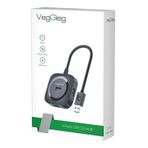 Veggieg 3.0 USB 4 Port Siyah Çoklayıcı Hub