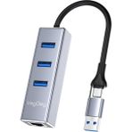 Veggieg 3.0 USB Type-C Gigabit Ethernet Adaptörü 3 Port Çoklayıcı Hub