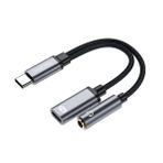 Veggieg 3.5 mm Type-C to Kulaklık ve Type-C Şarj Dönüştürücü Adaptör