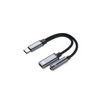 Veggieg 3.5 mm Type-C to Kulaklık ve Type-C Şarj Dönüştürücü Adaptör
