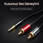 Veggieg 3.5mm Aux To 2 Rca Ses Kablosu 8 Metre - Çok Renkli