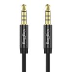 Veggieg 5 mt 3.5 mm TRRS 4 Kutuplu Mikrofon Destekli Erkek to Erkek Jack Hi-Fi Stereo Aux Ses Kablosu