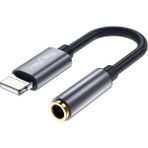 Veggieg iPhone Lightning To 3.5mm Örgülü Kulaklık Dönüştürücü Adaptör - Siyah